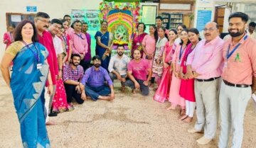 Indic club in asoociation with T.B. Cunha Information Center celebrated Saraswati Pujan